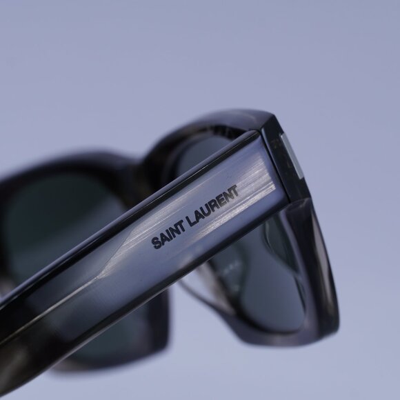 Saint Laurent SL402 017 Sunglasses Havana Square Frame, Grey Lenses - Picture 5 of 13
